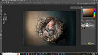 How to easily Photoshop a newborn into a newborn digital backdrop [upl. by Nerol]