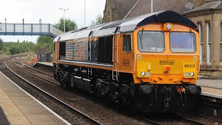 Brand New GBRf 66312 passing Mexborough with some tones for the Network Rail workers 2472024 [upl. by Sivar]