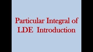 Engineering mathematicsHow to find particular integral of LDE in tamil [upl. by Kan446]