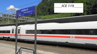 Bahnhof Feldkirch ICE119 DortmundInnsbruck Nahgüterzug➡️Bludenz Railjet amp VMOBIL RH4748 [upl. by Augustina]