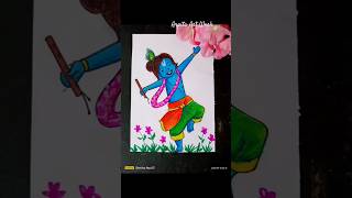 How to draw a little krishna  Lord Krishna drawing easy step by step for kids 😍✨ [upl. by Babcock249]