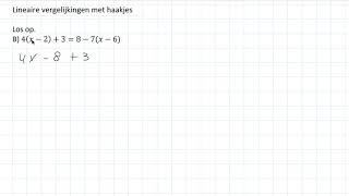 Lineaire vergelijkingen met haakjes 3 HAVO [upl. by Wise]