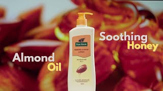 Say Goodbye to Dry Skin Pure Roots Almond Honey Body Lotion [upl. by Annenn]