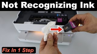 HP Printer Not Recognizing Ink Cartridge  Fix In 1 Easy Step [upl. by Raskin958]