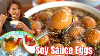 Cant just have ONE ADDICTIVE Korean Marinated Eggs Recipe Mayak Eggs 🇰🇷자꾸만 생각나는 맛 반숙달걀장과 노른자장 [upl. by Arrej]