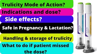 Trulicity injection  GLP1 agonists Dulaglutide Trulicity what does it do  Trulicity full Review [upl. by Calabrese]