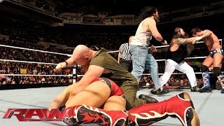 CM Punk amp Daniel Bryan vs The Wyatt Family  2on3 Handicap Match Raw Nov 25 2013 [upl. by Zorah]