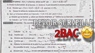 devoir surveillé corrigé maths Bac2 [upl. by Ecidna]