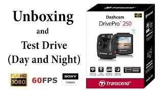 Transcend DrivePro 250 Unboxing and Test Drive [upl. by Adnauq613]