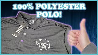 Quick Demo Machine Embroidery on 100 Polyester Adidas Performance Polo [upl. by Dlaregztif]