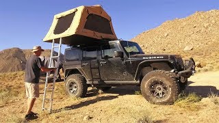 Secret Death Valley Cabins Revealed and First Night in a Roof Top Tent [upl. by Leuneb]