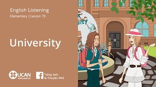 Learn English Via Listening Elementary  Lesson 70 University [upl. by Ysak431]