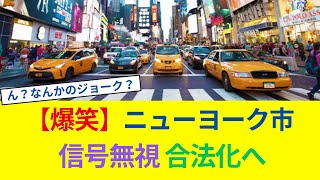 【爆笑】ニューヨーク市 信号無視 合法化へ [upl. by Siobhan]