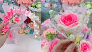 Satin Ribbon Flower  How to make Satin Ribbon Rose Flowers 🌺🌺 DIY HOME [upl. by Nehttam]