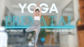 YOGA PRENATAL gana FUERZA y EQUILIBRIO 🤰🏽 [upl. by Kristan]