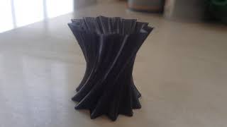 Eryone Filament TPU 95A Black Vase mode test print [upl. by Sices]