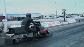 Fastest snowmobile in the world Napierville Dragway [upl. by Hannahsohs]