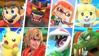 Super Smash Bros Ultimate  All 77 Characters Gameplay  Final Smashes Final Roster [upl. by Nwavahs]