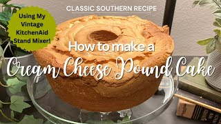 Southern Cream Cheese Pound Cake  Simple amp Delicious Recipe [upl. by Ahtnamys]