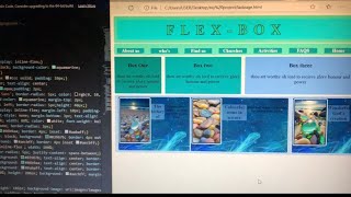 Webpage design using css flexbox properties [upl. by Airdnua]