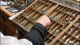 Typesetting and showing the full letterpress printing process for World Typing Day January 8 [upl. by Jet]