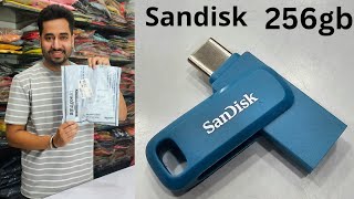 Amazon Unboxing and SanDisk Ultra Dual Drive Go USB Type C Pendrive for Mobile Navagio Bay 256 GB [upl. by Tunk257]