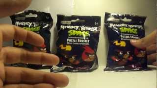 Angry Birds Space Puzzle Erasers unboxing [upl. by Roos289]