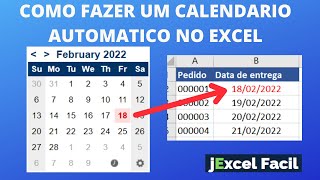 COMO FAZER UM CALENDARIO NO EXCEL AUTOMATICO E PERSONALIZADO [upl. by Naihtsirc]