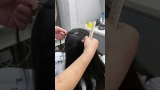 mens wig wig replacement hairline repair custom wig customhairline haircut customline wigs [upl. by Nadoj]