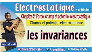 Les invariances exemples Electrostatique [upl. by Tnahs]