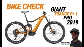 Bike Check bicicleta eléctrica Giant trance E 1 Pro 2019 [upl. by Milt]