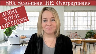 SSAs 2024 Announcement About Overpayment Options [upl. by Yehtomit]