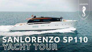 NEW Sanlorenzo SP110 motor yacht for sale  Walkthrough tour  Lengers Yachts [upl. by Otrevogir309]