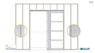 How to assemble a pocket door frame kit  ECLISSE 2x6 Luce  US standard [upl. by Parlin440]