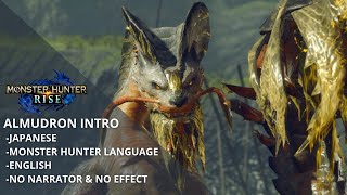 MH Rise Almudron Intro Japanese  Monster Hunter Language  English  No Narrator amp No Effect [upl. by Cuthbert]