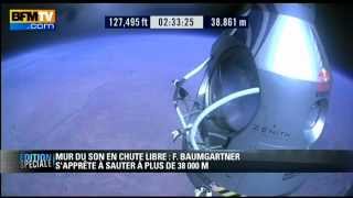 Le saut record de Felix BaumgartnerRed Bull Stratos [upl. by Enyalb703]