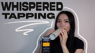 ASMR Tapping amp Whispering into a Roll [upl. by Nylirad]