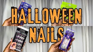 HALLOWEEN PRESS ON NAILS HAUL 🎃  TARGET AND WALMART [upl. by Faletti]