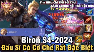 Biron S42024 Liên Quân Mobile  Cách Chơi Lên Đồ Phù Hiệu Bảng Ngọc Cho Biron S4 2024 Đi Top [upl. by Anohr963]