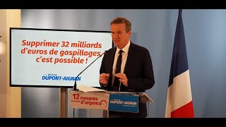 Conférence de presse  32 milliards € déconomies pour financer la relance du pouvoir dachat [upl. by Shewchuk972]