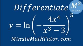 Differentiate yln4x4x335 [upl. by Jarietta915]