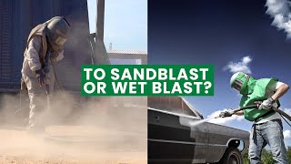 Sandblasting vs Wet Blasting [upl. by Yonatan]