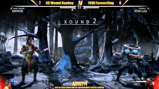 Mortal Kombat X FT10 Exhibition  cR WoundCowboy vs YOMI Forever King [upl. by Jaquelin]