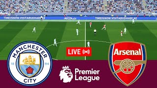 Manchester City vs Arsenal Premier League 2324 Full Match  Video Game Simulation PES 2021 [upl. by Goldfinch818]