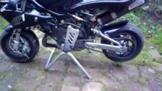 Testlauf nach Kolbenfresser Pocketbike 90ccm 4 Takt BZM [upl. by Askwith]