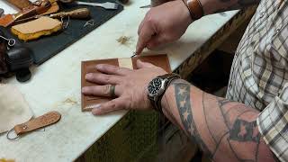 How I finish my edges Burnishing Edges on Leather [upl. by Hajidahk]