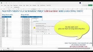 Hướng dẫn nguyên nhân và cách khắc phục công thức báo lỗi dấu trong Excel [upl. by Golter]