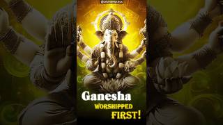 Why is Ganesha worshipped first facts shorts hinduism shiva ganesh [upl. by Nalyorf457]