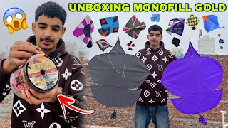 Unboxing amp Testing Monofil Gold🔥 Full Review  Best Manjha For Kite Flying😱 Kite Fight 2023 [upl. by Aurelio]