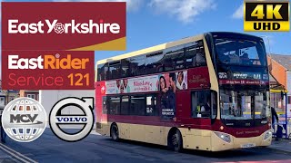 East Yorkshire Eastrider 121 Bridlington to Hull via Leconfield amp Beverley MCV eVoSeti Volvo B5TL [upl. by Cohin]